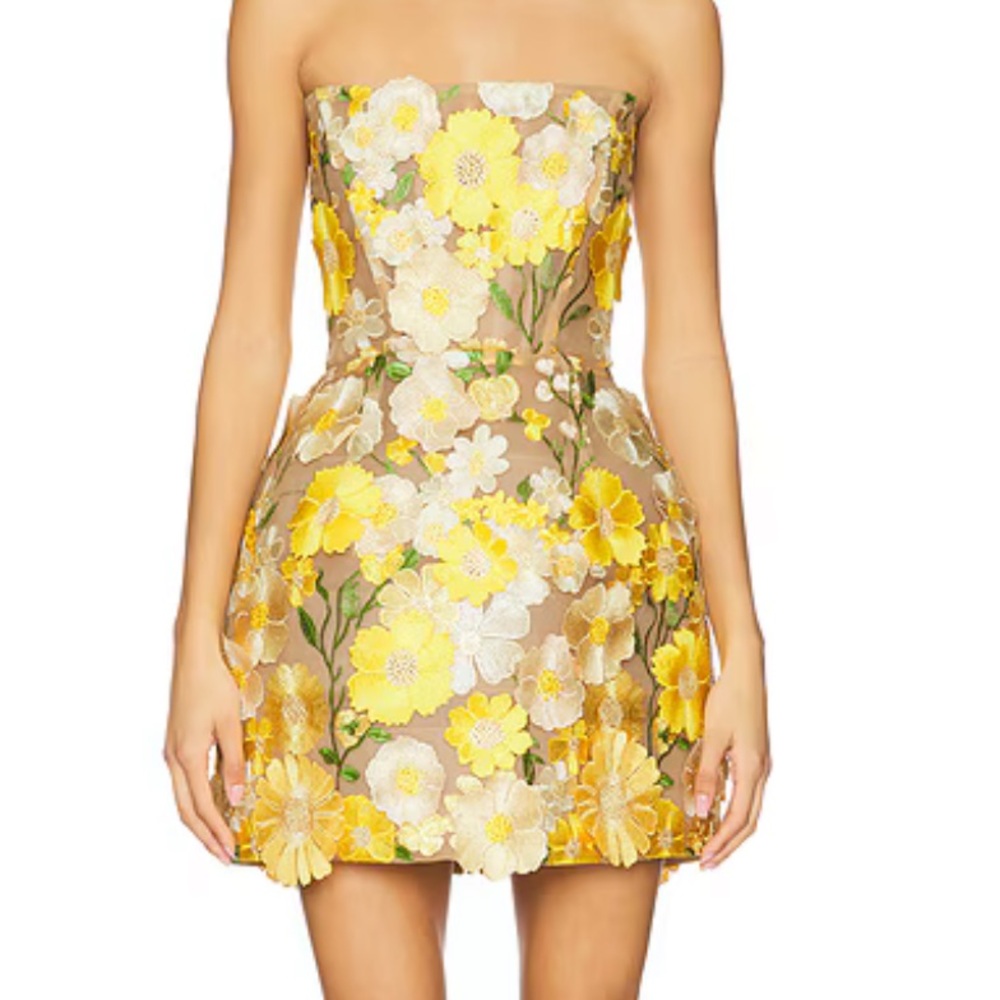Jasmine Maraya Mini Dress in Yellow size small 
Bronx and Banco
